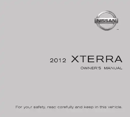 Nissan Xterra 2012 MY. Owner&#39;s Manual