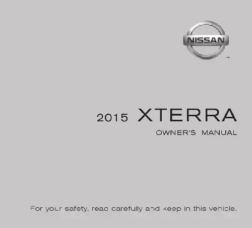 Nissan Xterra 2015 MY. Owner&#39;s Manual