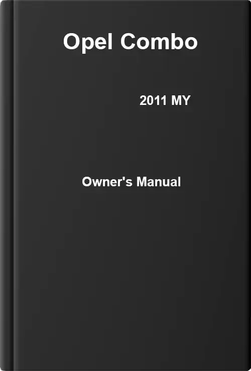 Opel Combo 2011 MY. Owner&#39;s Manual