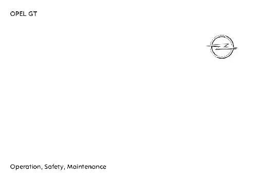 Opel GT 2011 MY. Owner&#39;s Manual