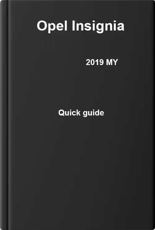Opel Insignia 2019 MY. Quick guide