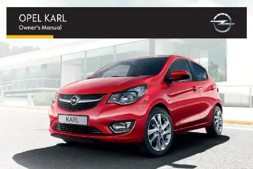 Opel KARL 2015 MY. Owner&#39;s Manual