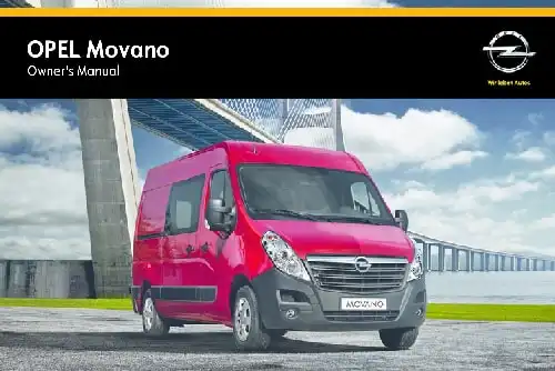 Opel Movano 2015 MY. Owner&#39;s Manual