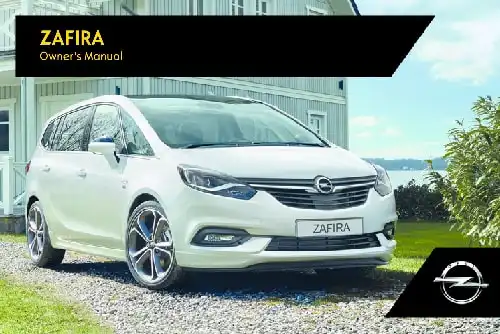 Opel Zafira Tourer 2017 MY. Owner&#39;s Manual