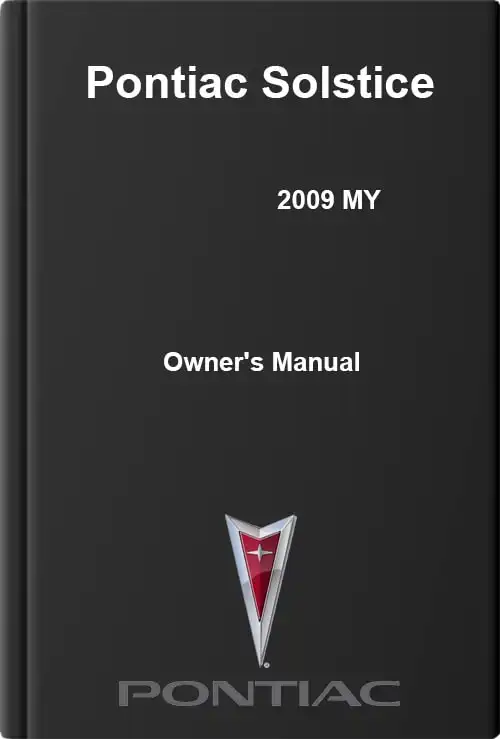 Pontiac Solstice 2009 MY. Owner&#39;s Manual