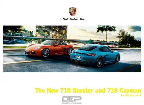 Porsche 718 Boxter, Cayman 2017 MY. Owner&#39;s Manual