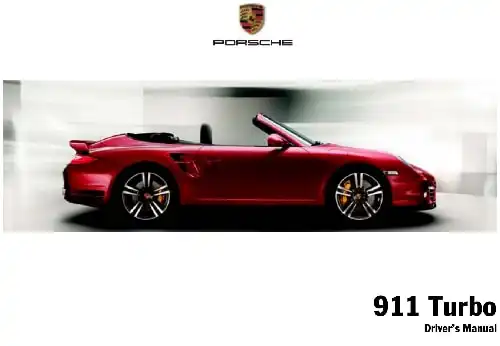 Porsche 911 Turbo 2010 MY. Driver&#39;s Manual