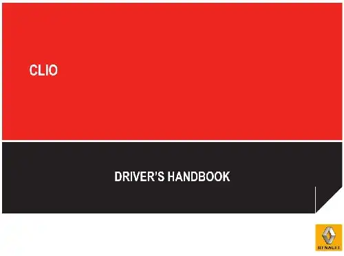Renault Clio 2015 MY. Driver&#39;s Handbook