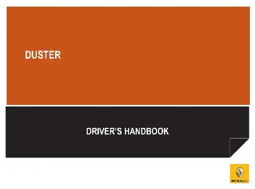 Renault Duster Estate. Driver&#39;s Handbook