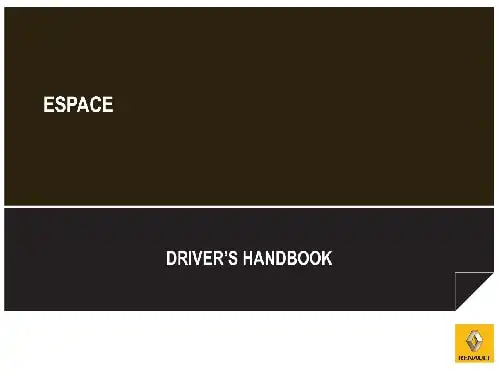 Renault Espace 2012 MY. Driver&#39;s Handbook