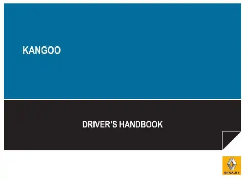 Renault Kangoo 2012 MY. Driver&#39;s Handbook