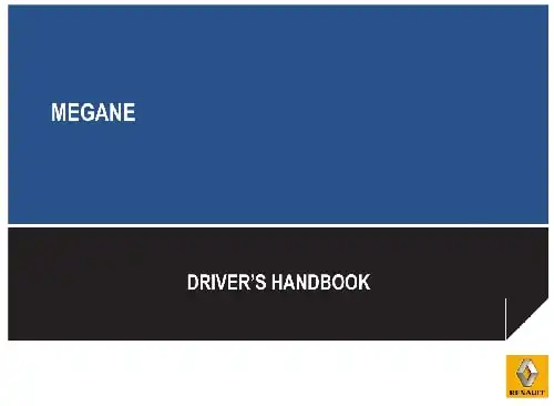 Renault Megane Hatchback 2015 MY. Driver&#39;s Handbook