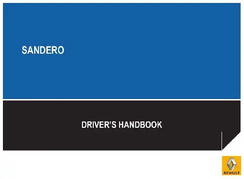 Renault Sandero 2012 MY. Driver&#39;s Handbook