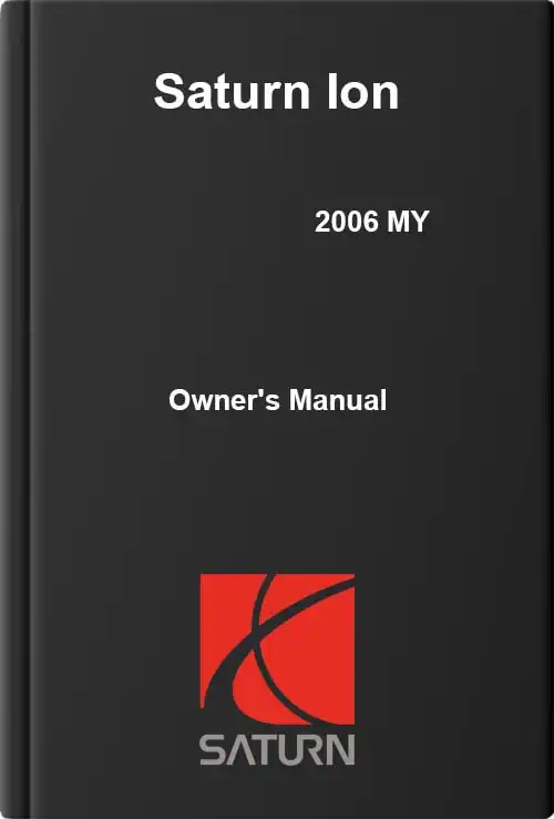 Saturn Ion 2006 MY. Owner&#39;s Manual