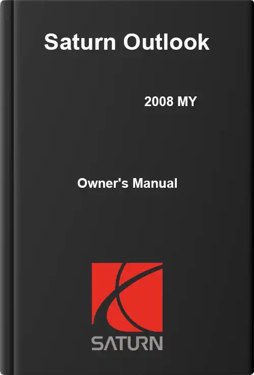 Saturn Outlook 2008 MY. Owner&#39;s Manual