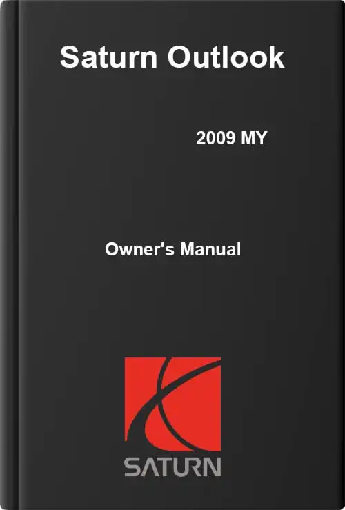 Saturn Outlook 2009 MY. Owner&#39;s Manual