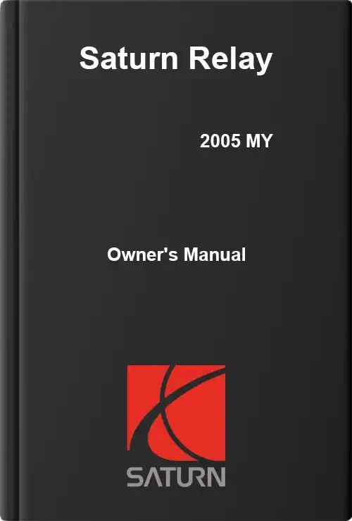 Saturn Relay 2005 MY. Owner&#39;s Manual