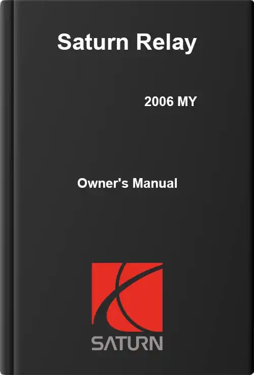 Saturn Relay 2006 MY. Owner&#39;s Manual