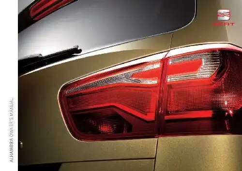 Seat Alhambra 2011 MY. Owner&#39;s Manual