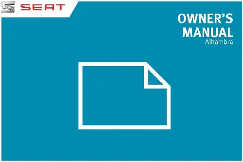 Seat Alhambra 2017 MY. Owner&#39;s Manual