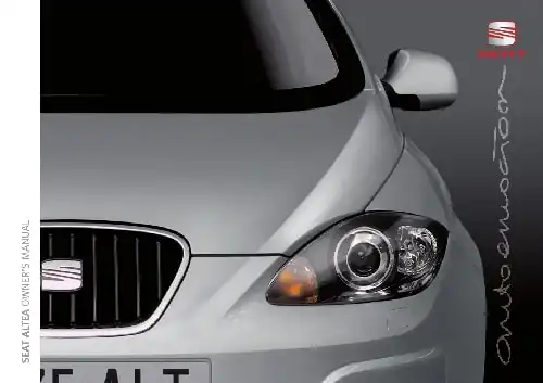 Seat Altea 2008 MY. Owner&#39;s Manual