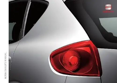 Seat Altea 2011 MY. Owner&#39;s Manual