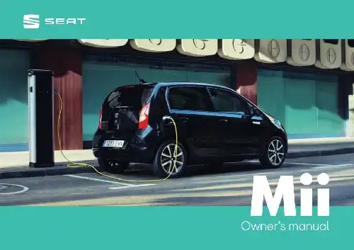 Seat Mii electric 2020 MY. Owner&#39;s Manual