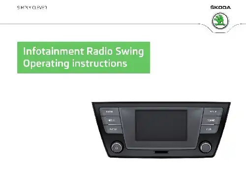 Skoda Fabia 2014 MY. Infotainment Radio Swing. Operating instructions