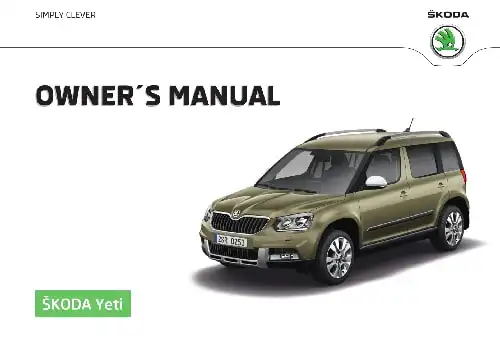Skoda Yeti 2017 MY. Owner&#39;s Manual