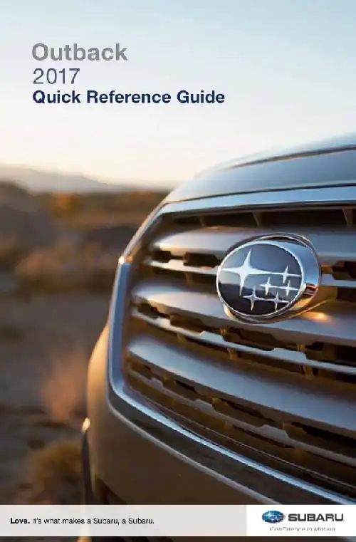 Subaru Outback 2017 MY. Quick Guide