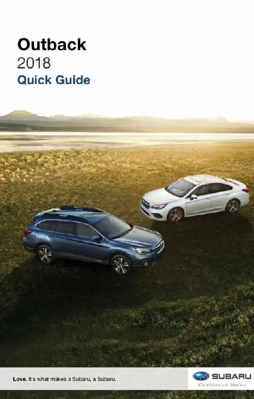 Subaru Outback 2018 MY. Quick Guide