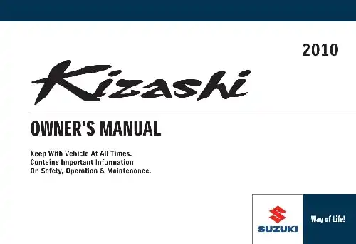 Suzuki Kizashi 2010 MY. Owner&#39;s Manual