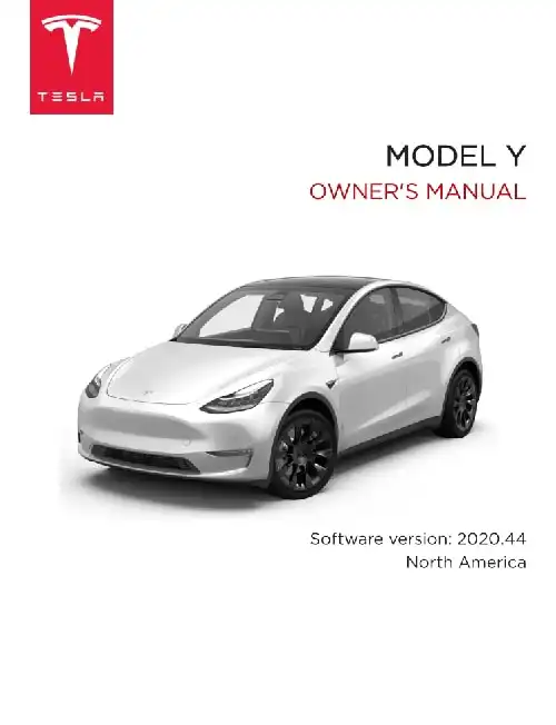 Tesla Model Y 2020 MY. Owner&#39;s Manual