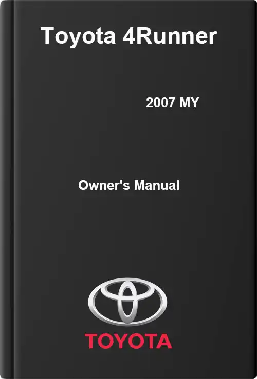 Toyota 4Runner 2007 MY. Owner&#39;s Manual