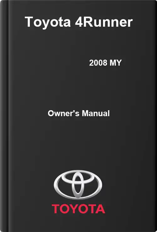 Toyota 4Runner 2008 MY. Owner&#39;s Manual