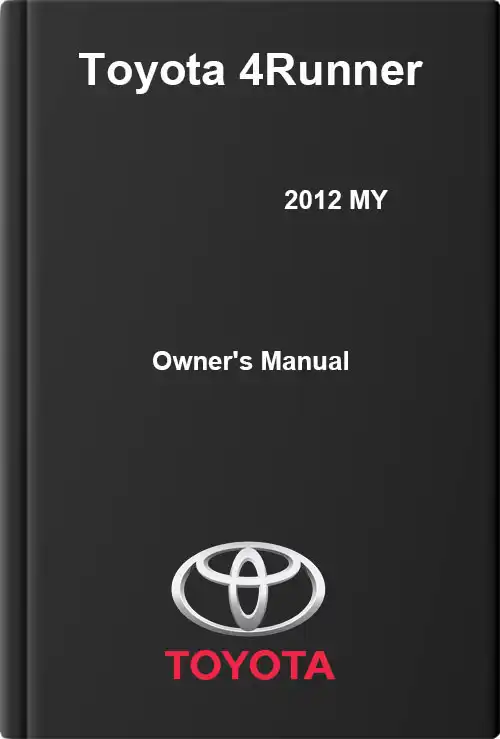 Toyota 4Runner 2012 MY. Owner&#39;s Manual