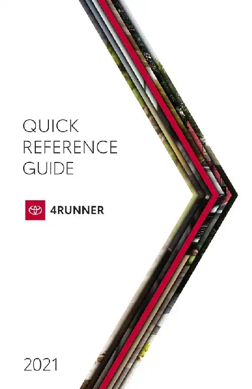 Toyota 4Runner 2021 MY. Quick Reference Guide