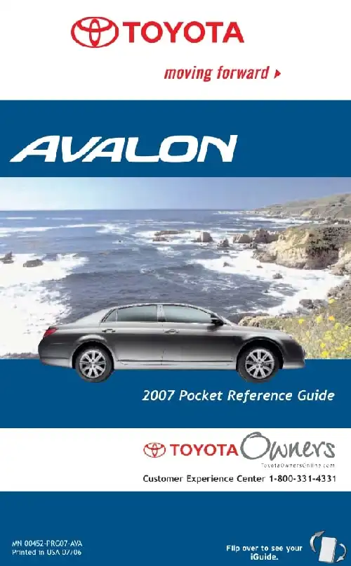 Toyota Avalon 2007 MY. Pocket Reference Guide