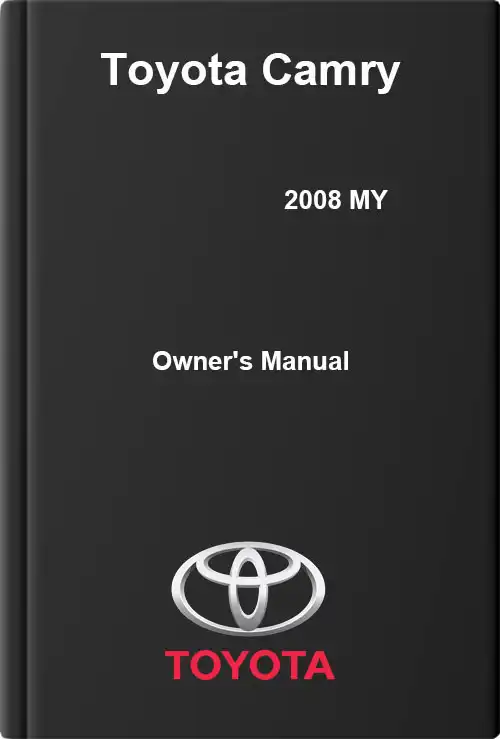 Toyota Camry 2008 MY. Owner&#39;s Manual
