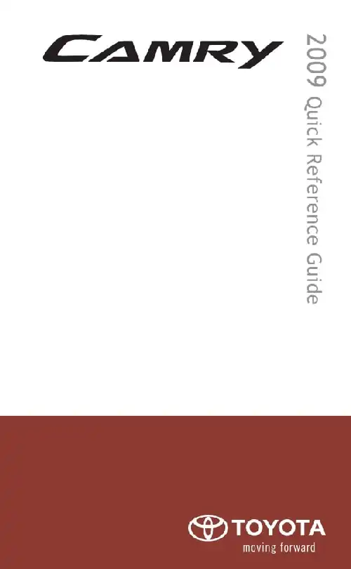 Toyota Camry 2009 MY. Quick Reference Guide