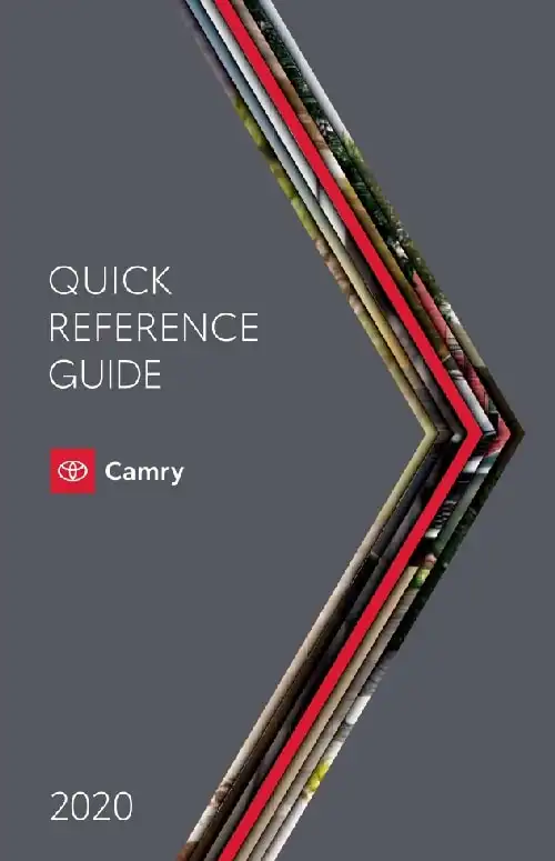 Toyota Camry 2020 MY. Quick Reference Guide