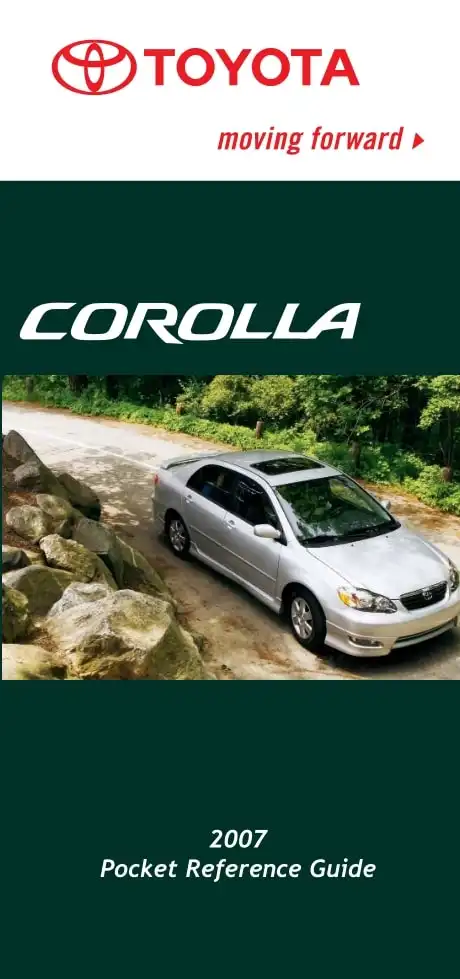 Toyota Corolla 2007 MY. Pocket Reference Guide