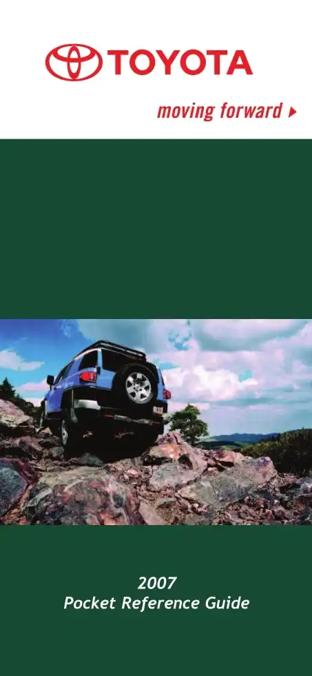Toyota FJ Cruiser 2007 MY. Pocket Reference Guide