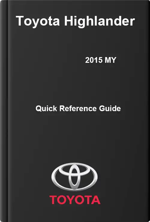Toyota Highlander 2015 MY. Quick Reference Guide