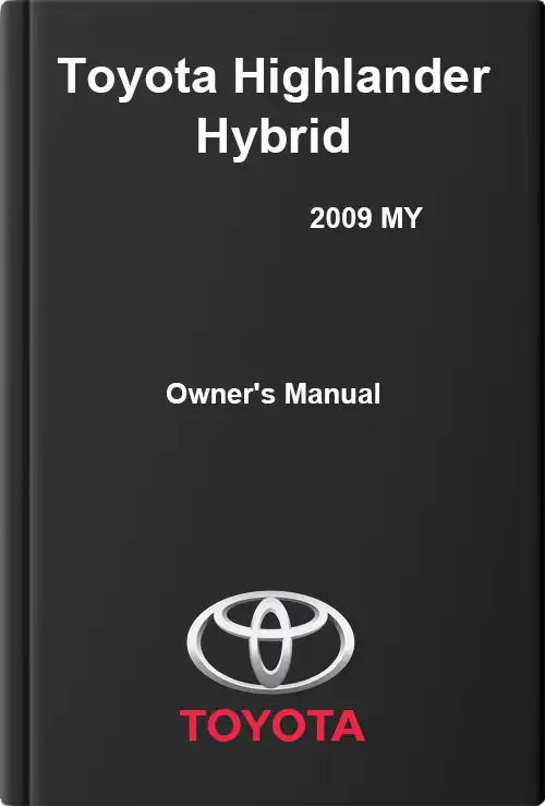 Toyota Highlander Hybrid 2009 MY. Owner&#39;s Manual