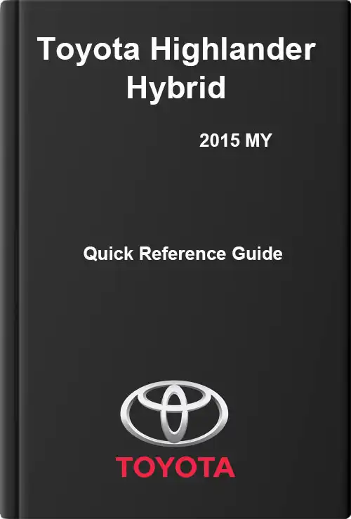 Toyota Highlander Hybrid 2015 MY. Quick Reference Guide