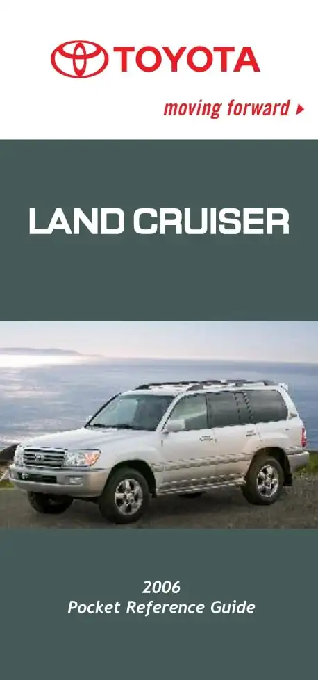 Toyota Land Cruiser 2006 MY. Pocket Reference Guide