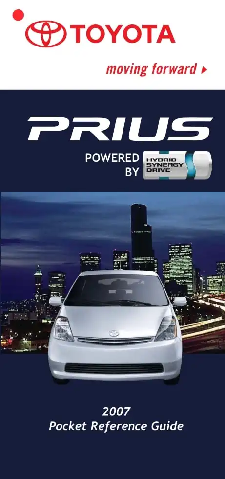Toyota Prius 2007 MY. Pocket Reference Guide