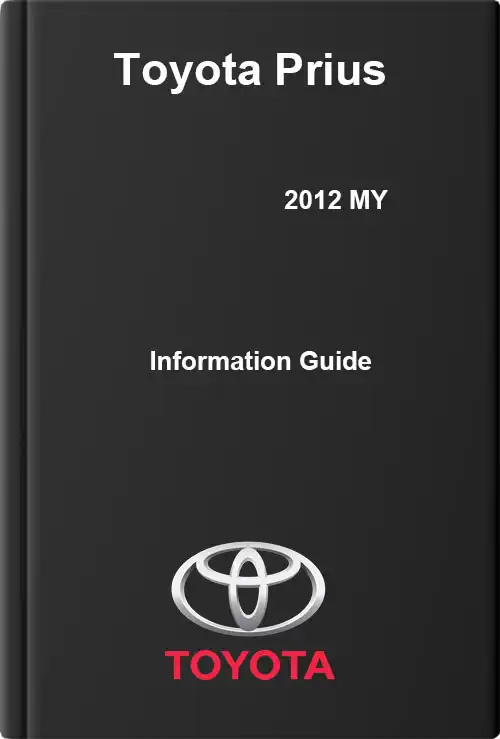 Toyota Prius 2012 MY. Information Guide