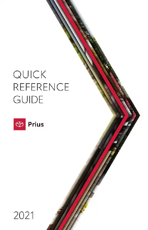 Toyota Prius 2021 MY. Quick Reference Guide